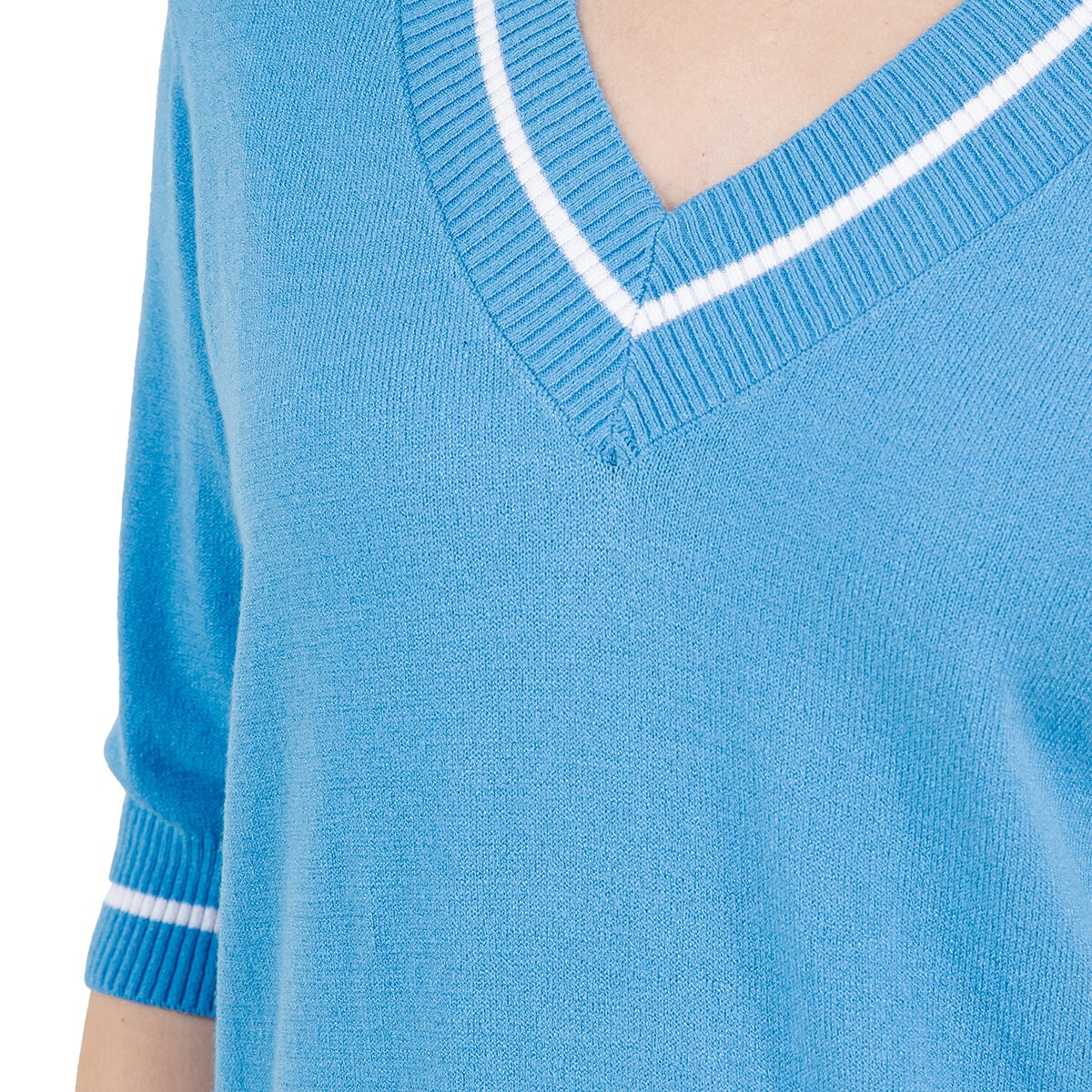 Cristina B Suéter para Dama Azul Extra Grande Cristina B Suéter para Dama Azul Extra Grande