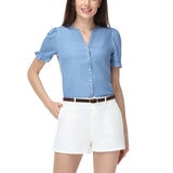 Frye Blusa para Dama Azul claro Mediana Frye Blusa para Dama Azul claro Mediana