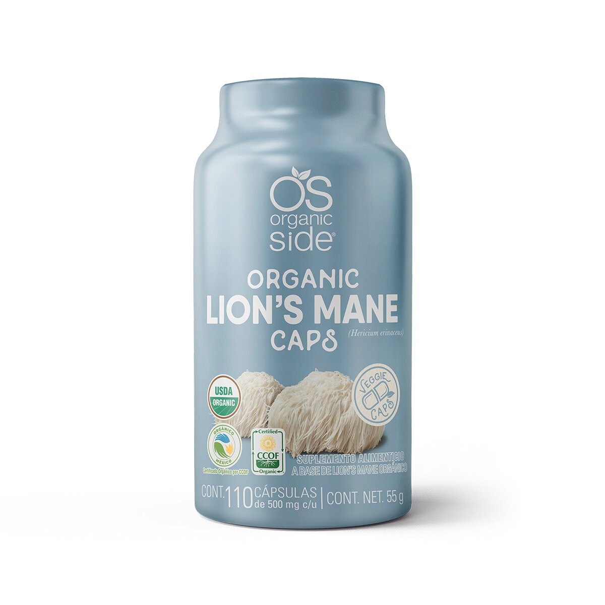 Organic Side Lion´s Mane Melena de león 110 Cápsulas Vegetales