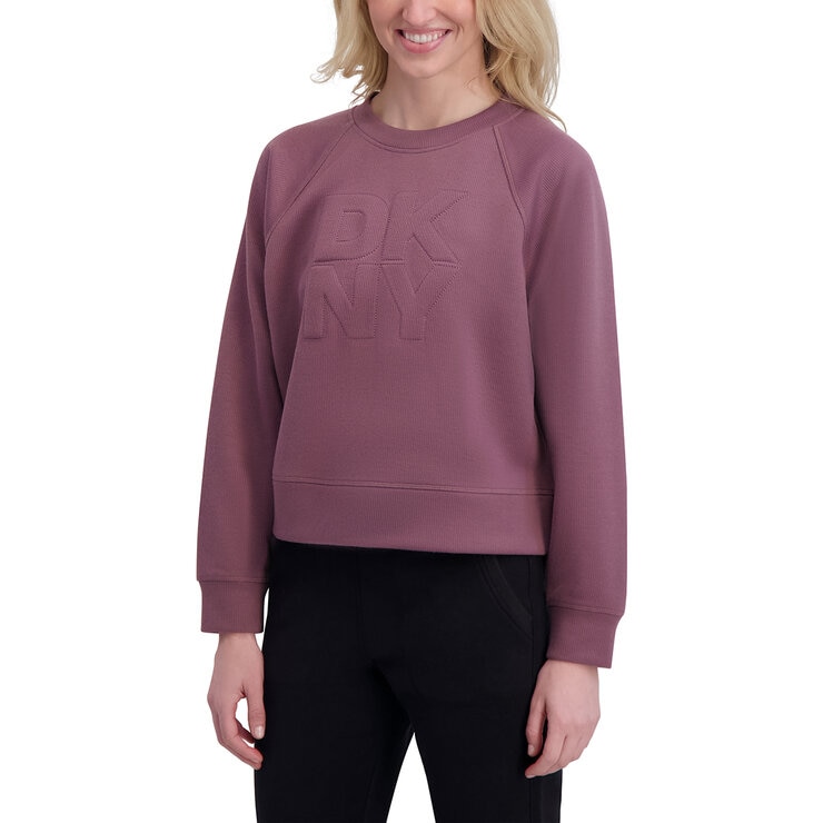 DKNY Sport Sudadera para Dama Morado Mediana