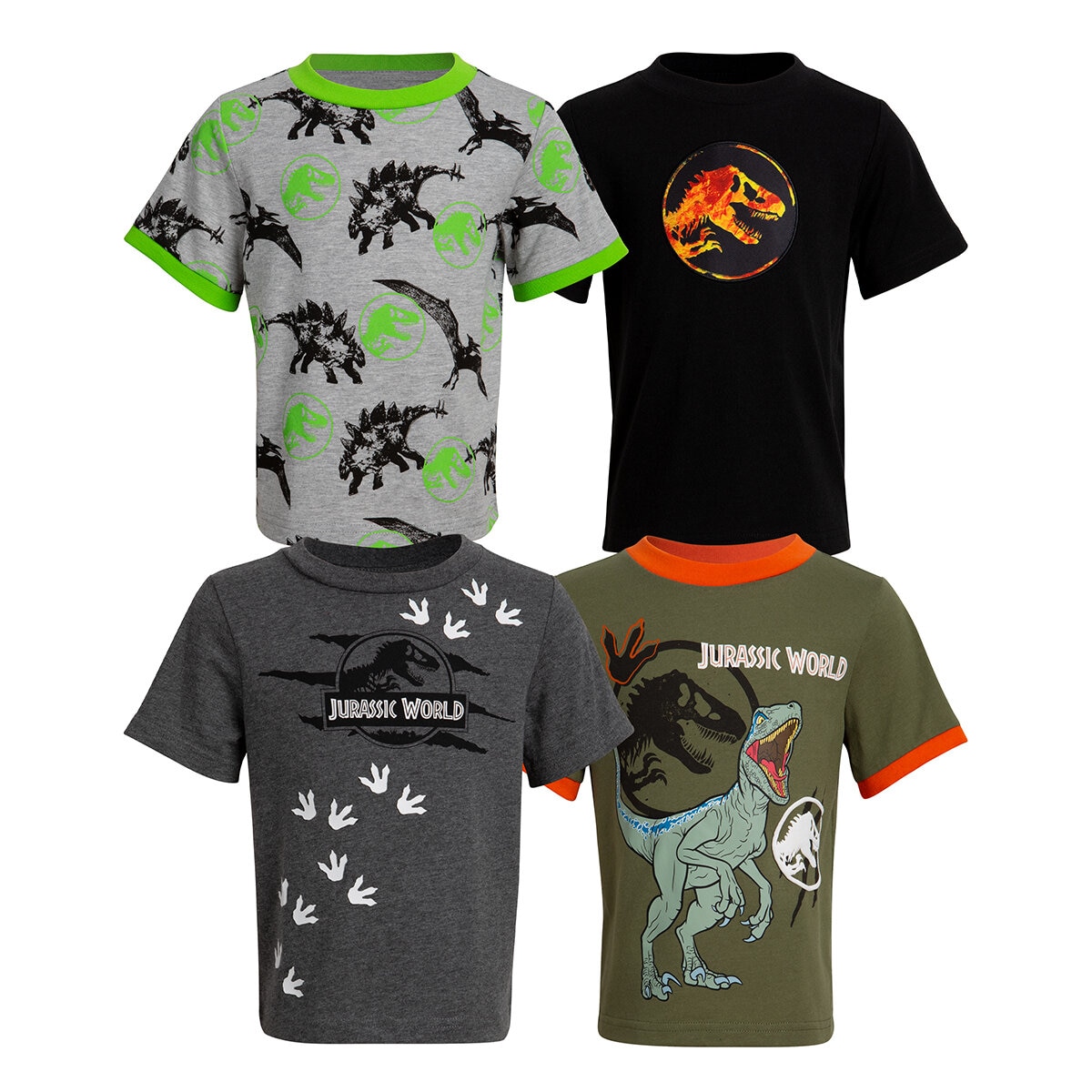 NBC Universal Playera 4 piezas para Niños o Niñas Jurassic World 4 Años