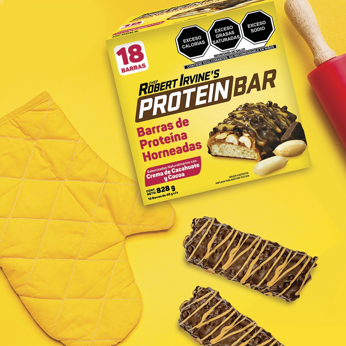 Chef Robert Irvine's Barras de Proteína Horneadas 18 pzas de 46 g