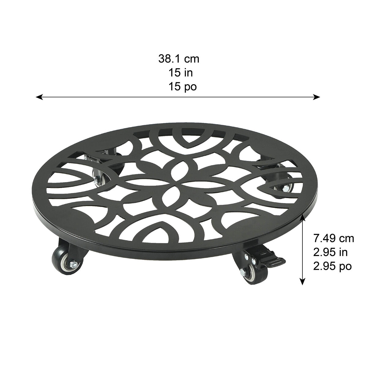Stylecraft, Base para Macetas con Ruedas 2 pzs