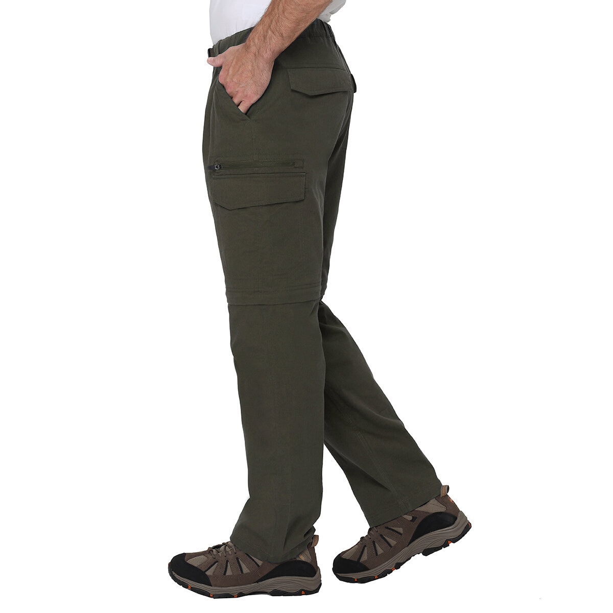 The B.C. Clothing Co. Pantalones Convertibles para Caballero Verde 36 x 32