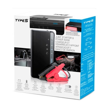 Type S Arrancador de Batería Portátil, con Luz Led