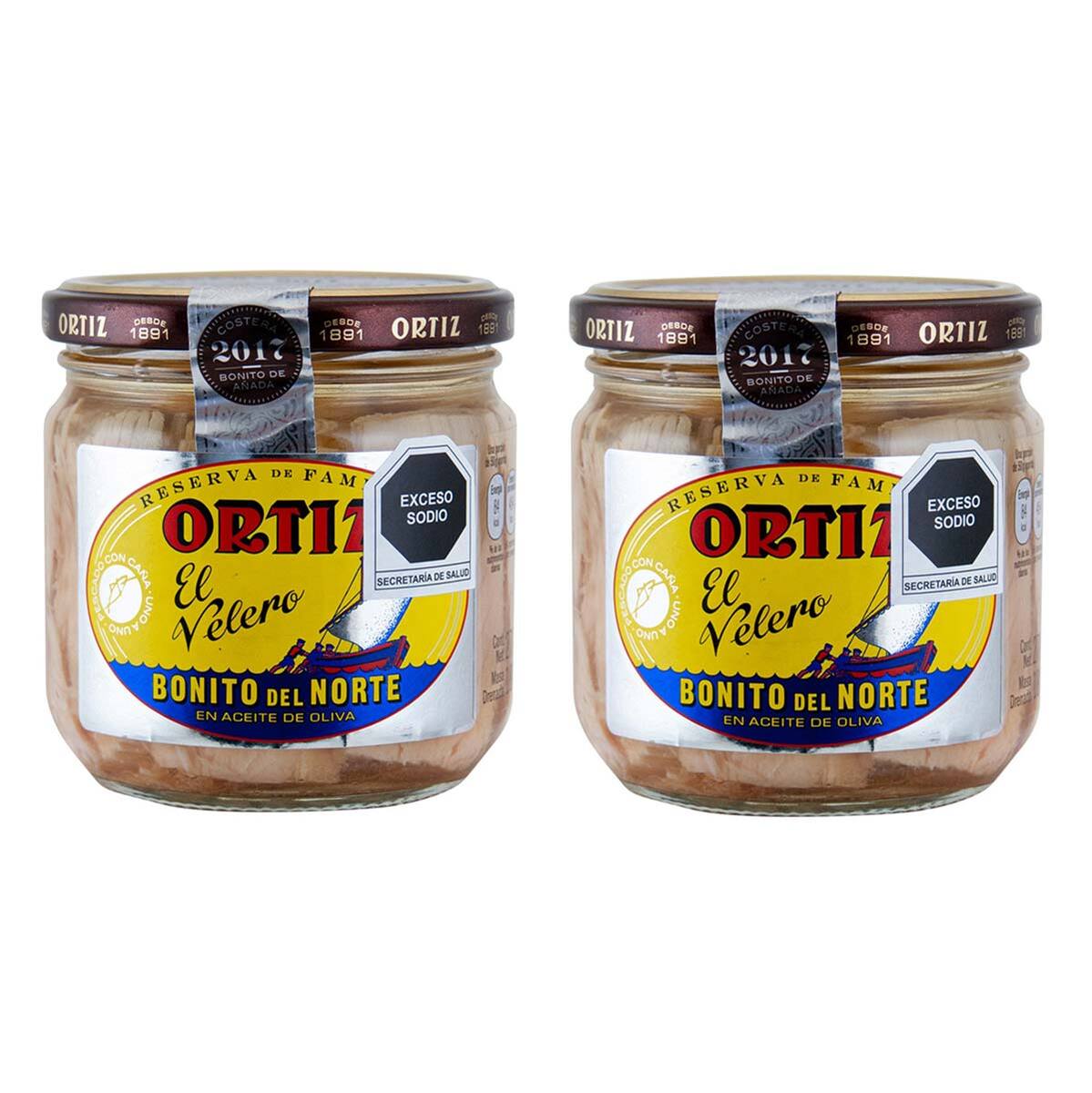 Ortiz Atún Blanco en Aceite de Oliva Reserva De La Familia 2 pzas de 270 g
