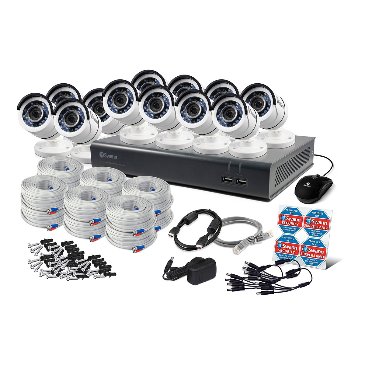SWANN SECURITY SYSTEM 16X12 2TB NIGHTVISION Costco México