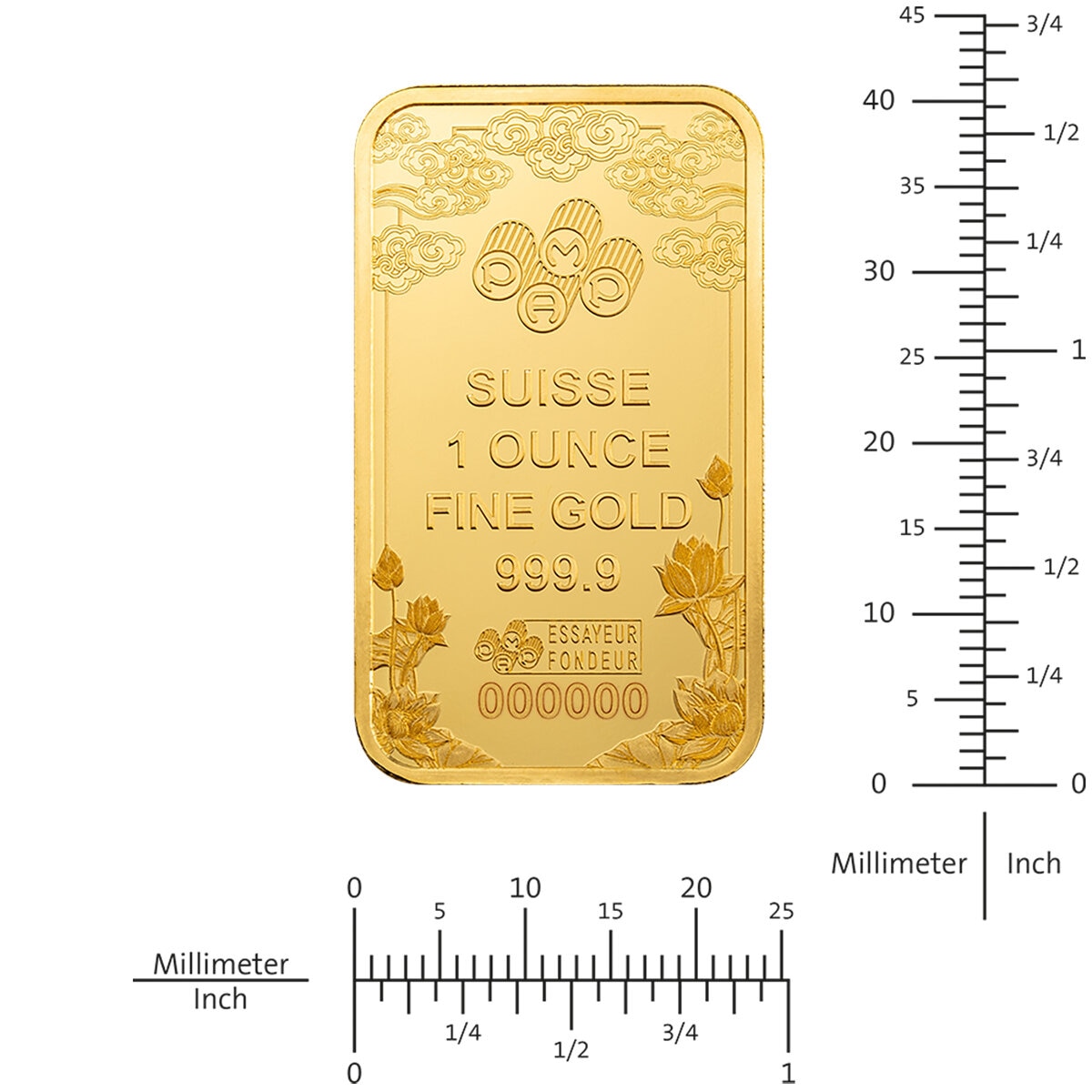 Lingote de Oro 1 oz PAMP, Dragón Buena Suerte