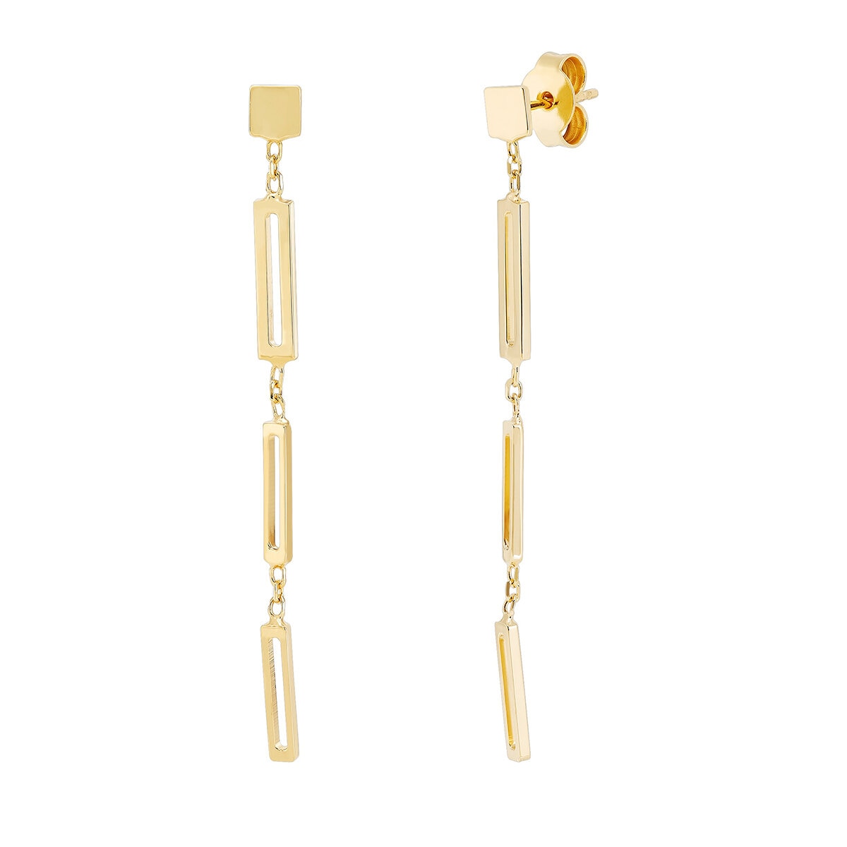 Aretes, Colgantes de Oro Amarillo de 14kt