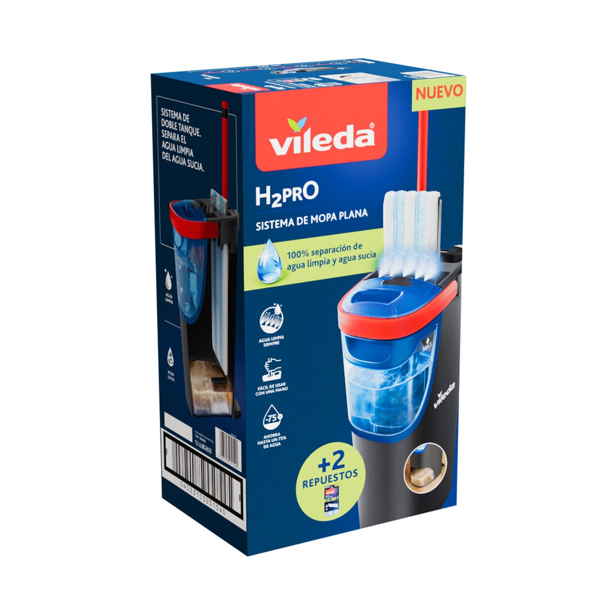 Vileda H2Pro Sistema de Limpieza 3 pzas