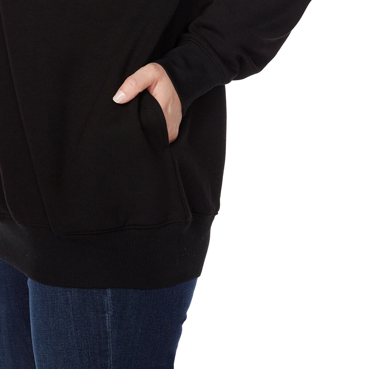 Buffalo David Bitton Sudadera para Dama Negro Extra Chica