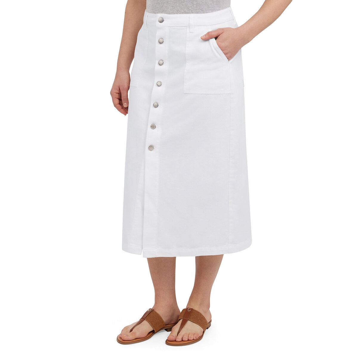 Wrangler Falda de Mezclilla para Dama Blanco 12