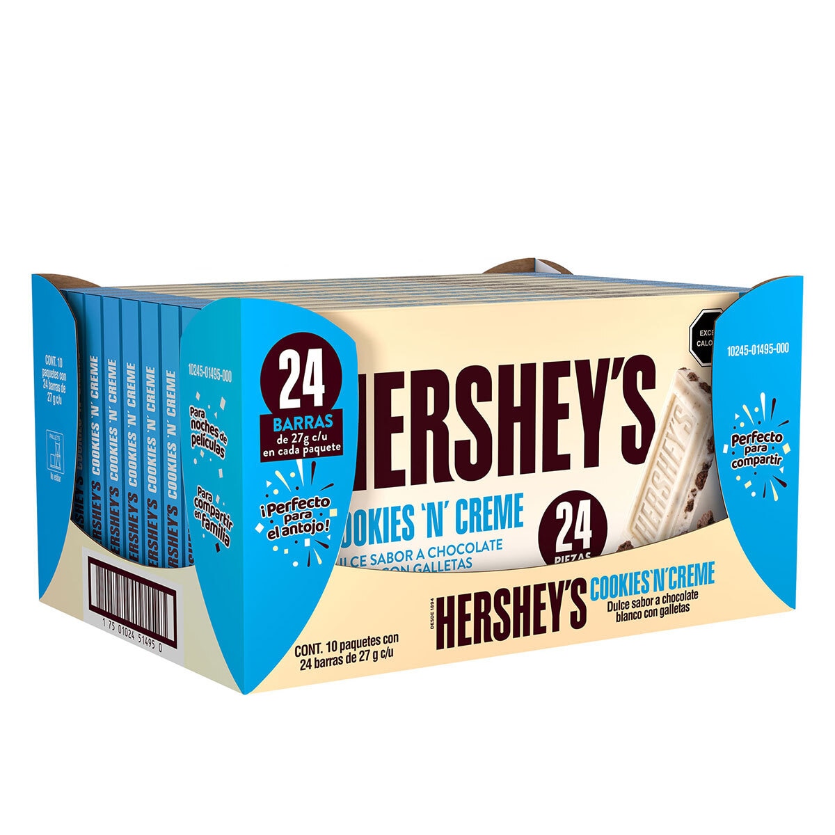 Hershey's Cookies N' Creme 24 pzas de 27 g