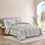 Casual Living, Juego de Edredón King de 3 piezas, Stowe Plaid-Cream