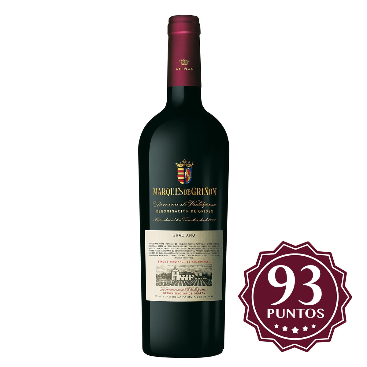 Vino Tinto Marqués de Griñón Graciano 750ml Vino Tinto Marqués de Griñón Graciano 750ml