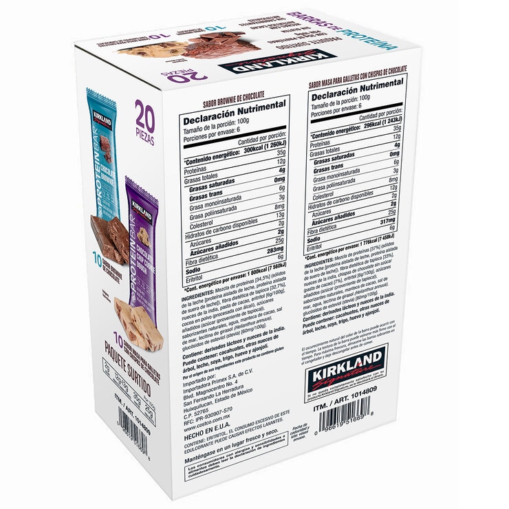 Kirkland Signature Barras de Proteína 20 pzas de 60 g