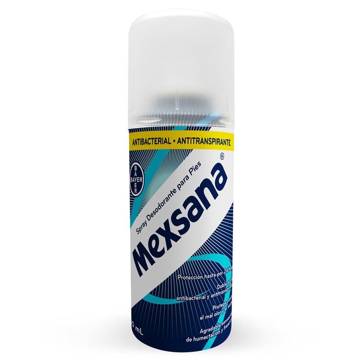 Mexsana Talco Spray Desodorante para Pies3 Frascos de 150mL c/u
