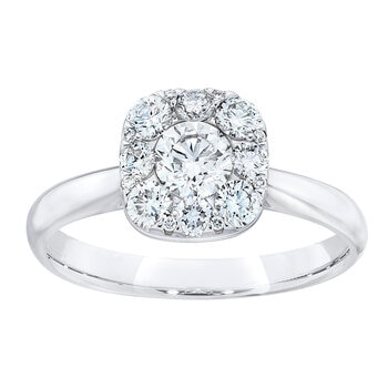 Anillo, Diamantes 0.71ctw, Oro Blanco 14K