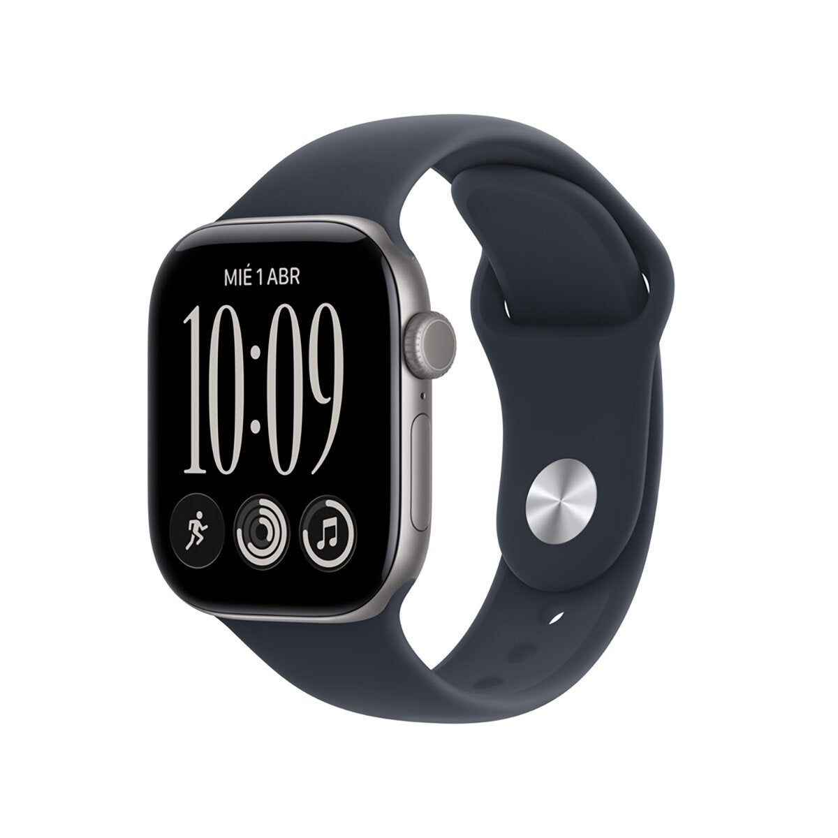 Apple Watch Series 12 (GPS) 42mm Aluminio Gris Espacial + Correa Deportiva Azul Profundo - Talla S/M Apple Watch Series 12 (GPS) 42mm Aluminio Gris Espacial + Correa Deportiva Azul Profundo - Talla S/M