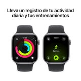 Apple Watch Series 11 (GPS + Celular) 42mm Aluminio Gris Espacial + Correa Deportiva Negra - Talla S/M
