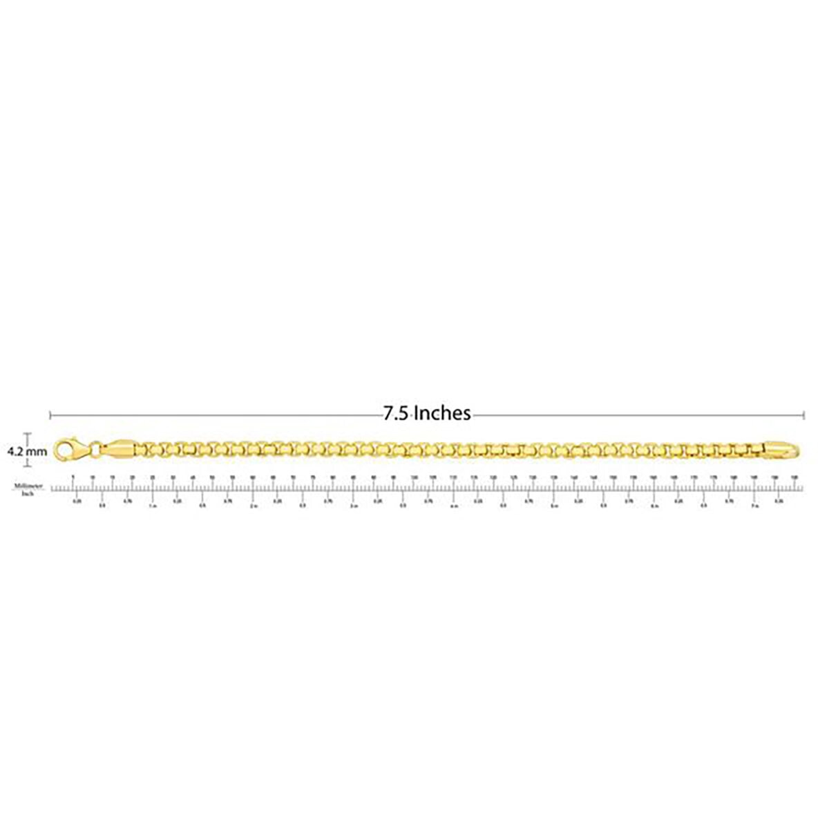 Pulsera para Dama, Oro Amarillo de 14K de 19.05cm