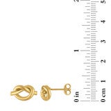Aretes, Nudo de Amor, Oro Amarillo 14K Aretes, Nudo de Amor, Oro Amarillo 14K