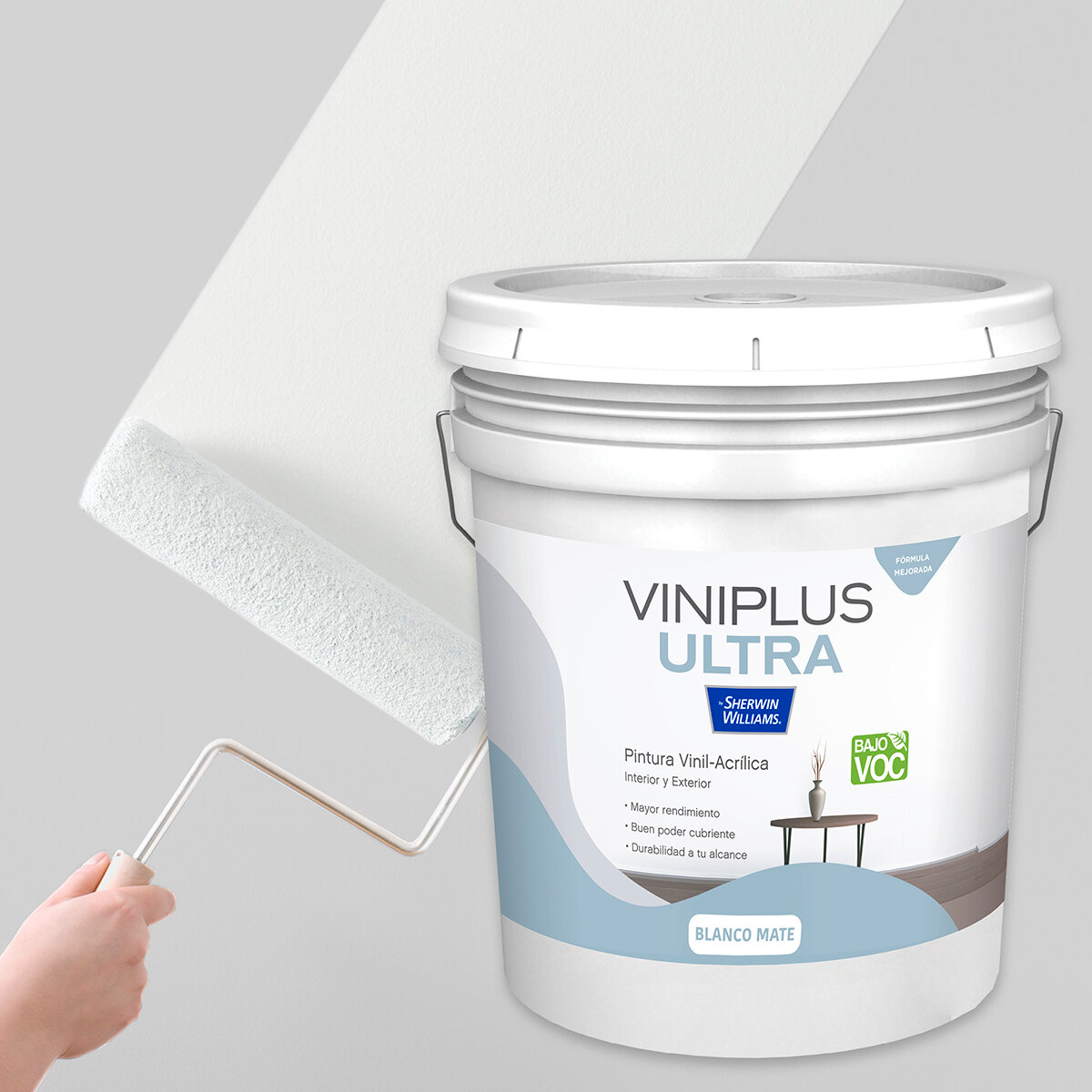 ViniPlus, Pintura Blanca Viníl-Acrílica, 19L | Costco México