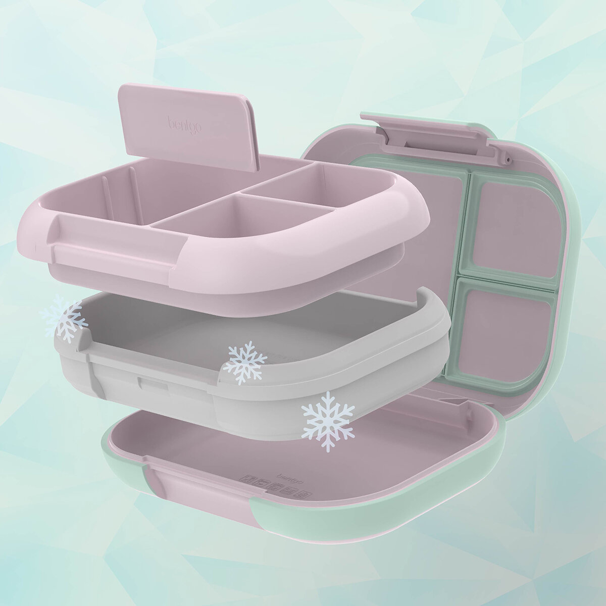 Bentgo Chill Juego de Lonchera con Bolsa Refrigerante 2 juegos Rosa