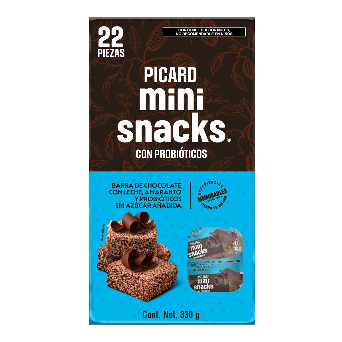 Picard Mini Snacks de Amaranto con Chocolate sin Azúcar 330 g
