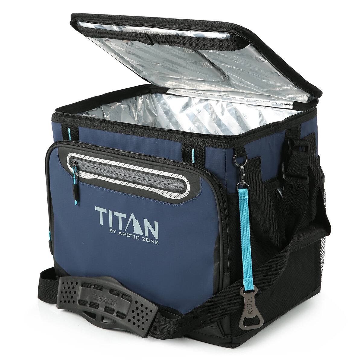 Titan Hielera Plegable para 40 Latas Azul