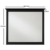 Espejo con Marco de Caoba Acabado Color Negro, Modus Furniture, Paragon