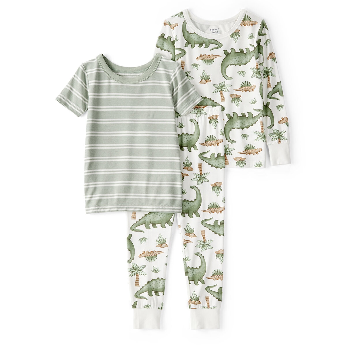 Carter's Pijama de 3 Piezas Para Niños y Niñas Dinosaurios 5 Años
