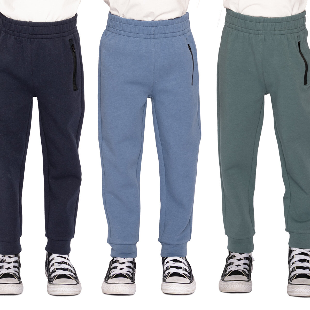 Pekkle Pantalones 3 piezas para Niños y Niñas Azul / Azul / Verde 4 Años Pekkle Pantalones 3 piezas para Niños y Niñas Azul / Azul / Verde 4 Años
