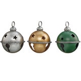 Cascabeles Metálicos Decorativos, 3 piezas.