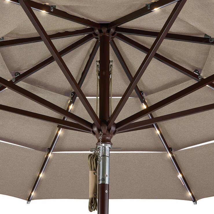 Sombrilla de Patio Proshade de 3.36m con Luces LED Color Beige | Costco