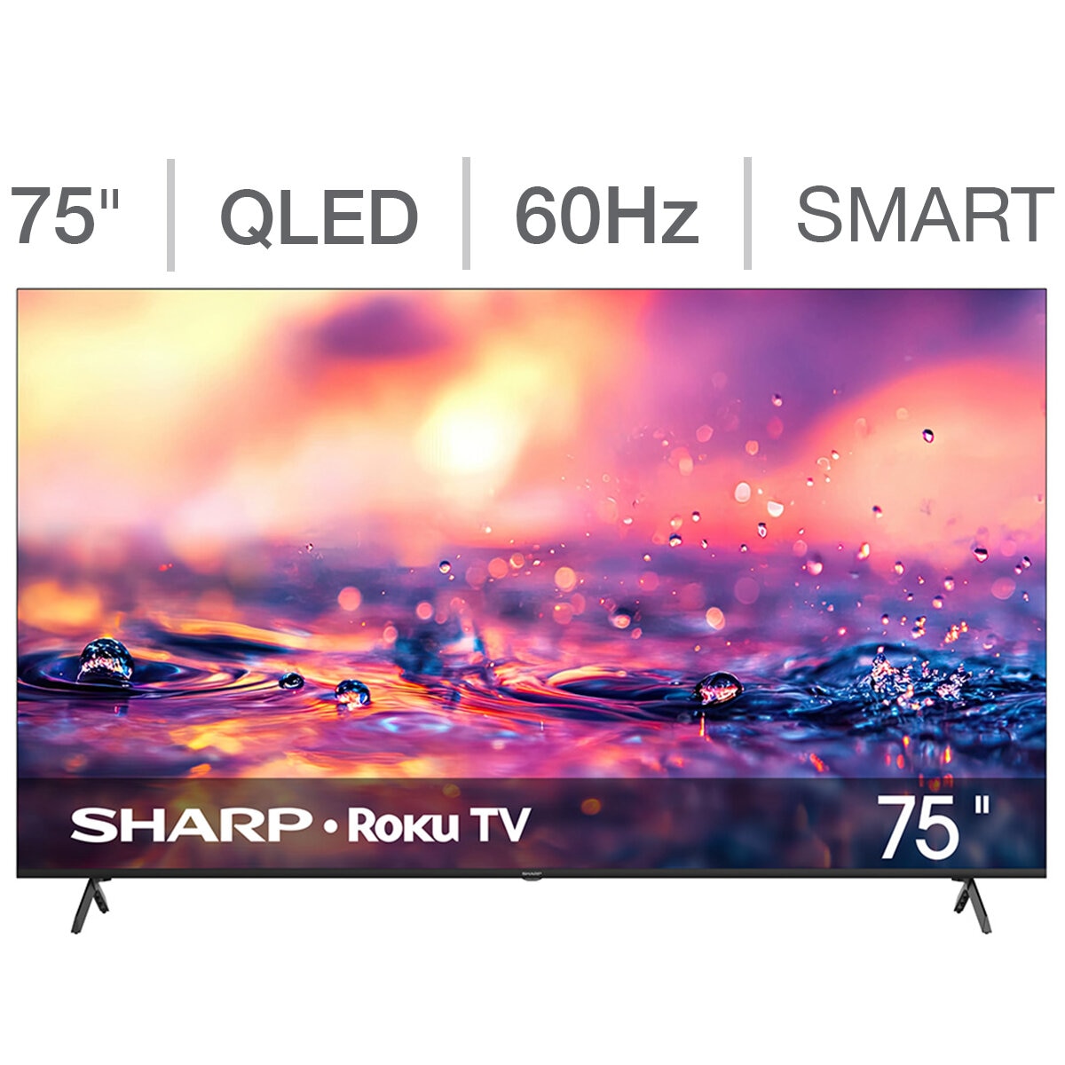Sharp Pantalla 75" QLED 4K Roku TV
