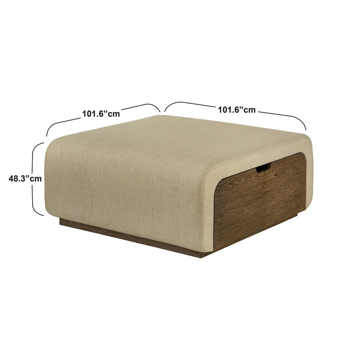 Universal Broadmoore Furniture, Otomano de Tela con Cajones