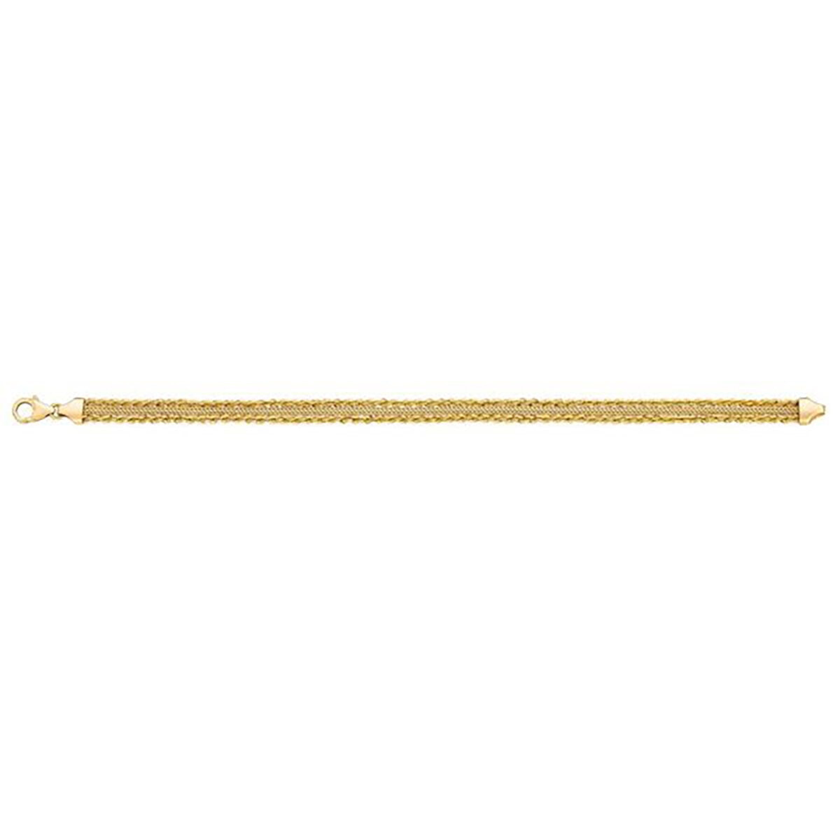 Pulsera para Dama, Oro Amarillo de 14K de 19cm