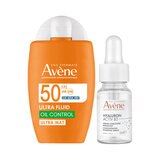 Avène Kit Protector Solar Ultra Fluid Oil Control Ultra Mat 50 ml + Mini Serum Hyaluron Activ B3 10 ml