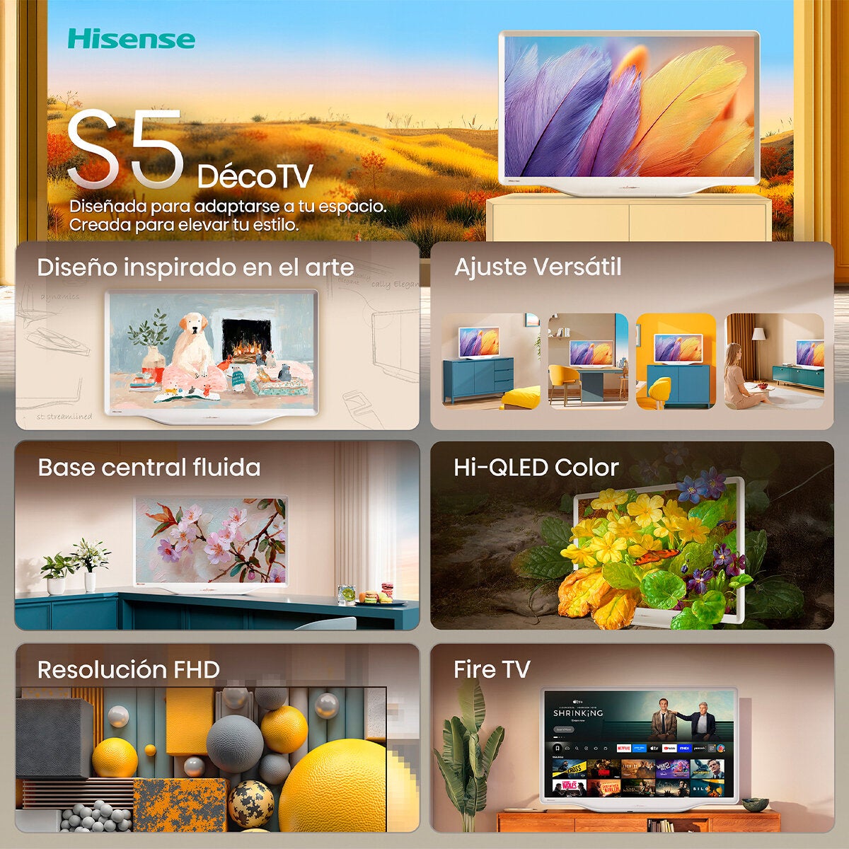 Hisense Pantalla 32" DECO Fire TV 32S5QFM Hisense Pantalla 32" DECO Fire TV 32S5QFM