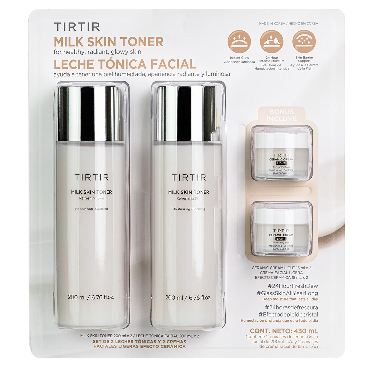 TIRTIR Leche Tónica Facial 4 pzas