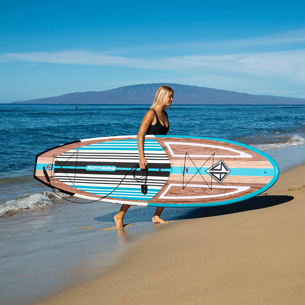 Scott Burke Tabla de Surf con Remo Atlantic
