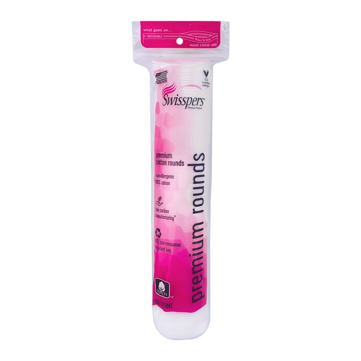 Swisspers Almohadillas de Algodón Desmaquillantes 9/100 pzas