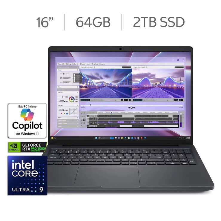 DELL Pro Max 16 Premium Laptop 16" Ultra HD+ Tandem OLED Intel Core Ultra 9 64GB 2TB SSD