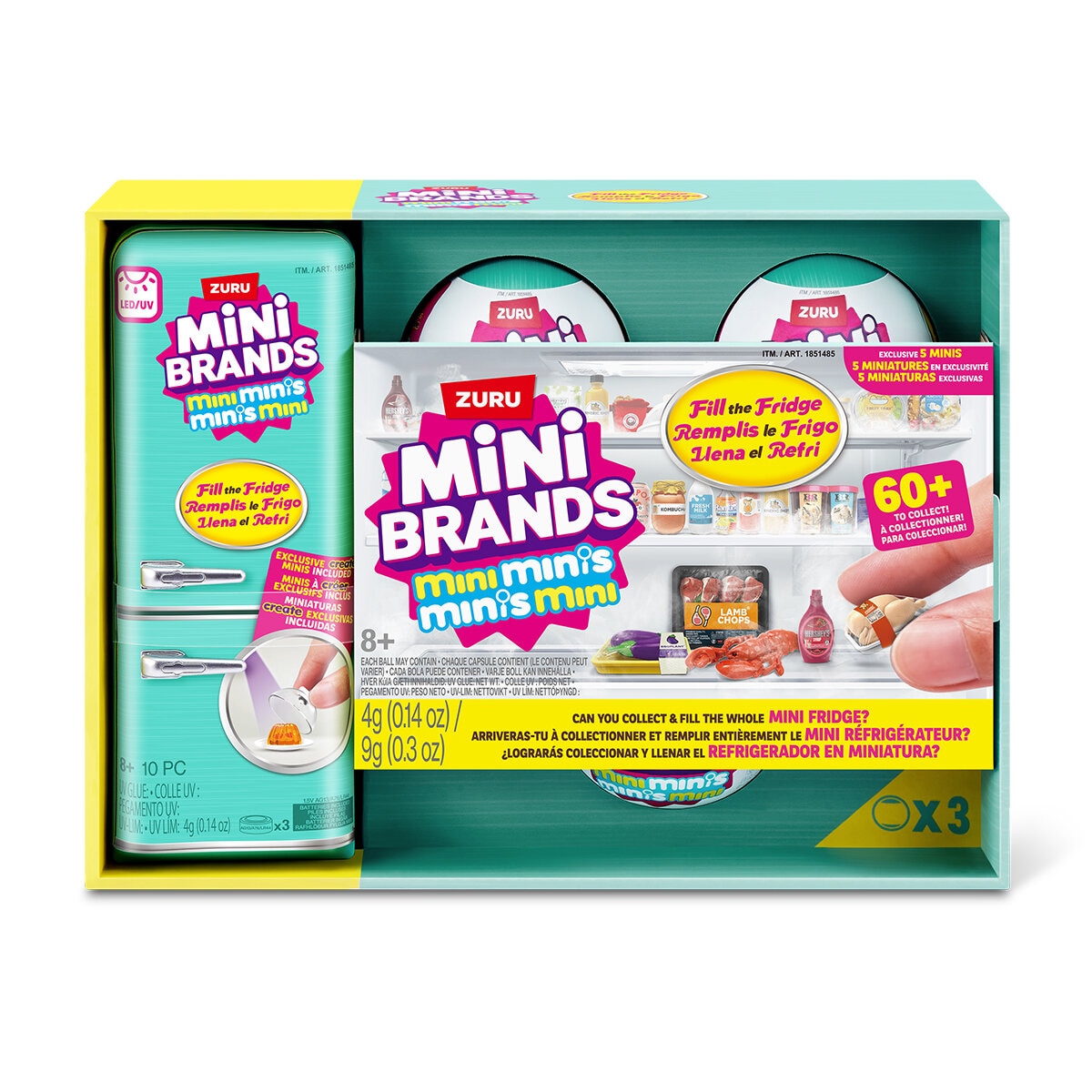 Zuru Mini Brands, Llena el Refri juego con 3 Capsulas Sorpresa