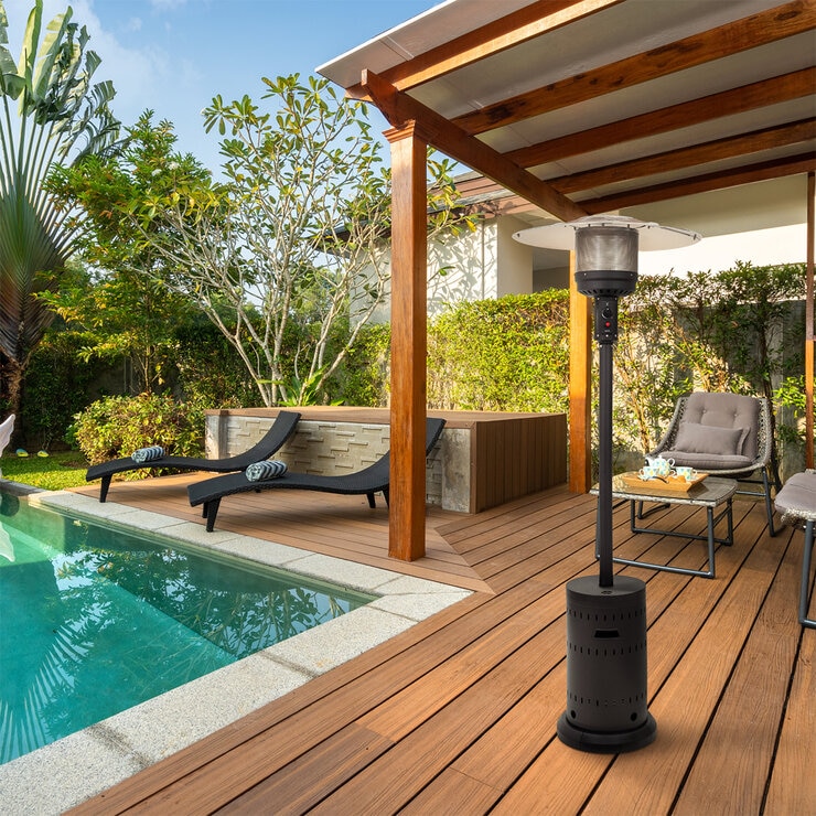 Fire Sense, Calentador de Gas para Exterior Color Negro