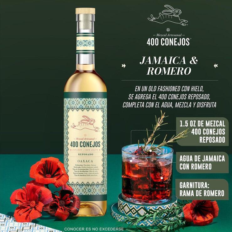 Mezcal 400 Conejos Reposado 700ml