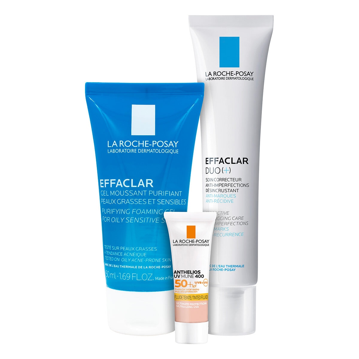 Kit Effaclar Duo 40ml +Gel Limpiador 50ml + Anthelios Uvmune 400 3ml
