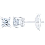 Aretes de Diamantes .73CTW, Oro Blanco 14K