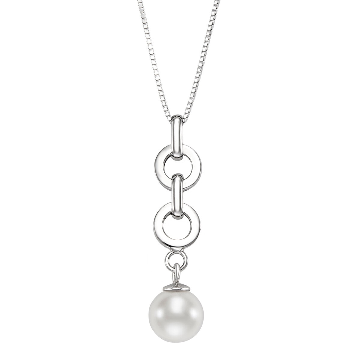 Dije de Perla Cultivada, 8-8.5mm, Oro Amarillo de 14K